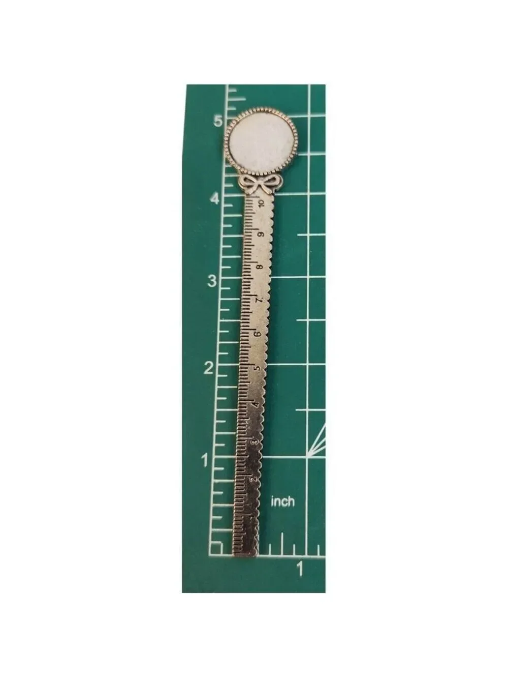 Metal Bookmark For DIY Crafts W/ Ruler & Round Blank For .75